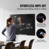 Magnetic Glass Whiteboard, Dry Erase Board 36"x24", Wall-Mounted Large White Glassboard Frameless, with Marker Tray, an Eraser and 2 Markers, Black