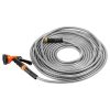 Metal Garden Hose 75 ft, Rust Proof Stainless Steel Water Hose, Heavy Duty Backyard Hose with 10 Function Nozzle, No-Kink & Flexible Water Pipe