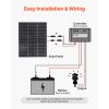 2PCS 100W Bifacial Solar Panels, 23% High-Efficiency N-Type Monocrystalline PV Module with MC4 Output & Aluminum Frame