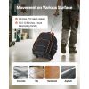 Rolling Tool Backpack, 110 lbs Load Capacity, 45 Pockets Heavy Duty Roller Tool Bag on Wheels, Adjustable Telescoping Handle & Stable Base