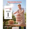 Fruit Wine Press, 7.93Gal/30L Manual Juice Maker, Solid Beech Wood Basket, Vintage Traditional Juicer with 6 Press Wooden Blocks, 2 Filter Bags