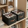 2 Pack Stackable Shoe Storage Boxes, Foldable Shoe Organizer Bins with Clear Lid and Reinforced Handles, Large Closet Storage for Boots