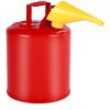 Safety Gas Can, 5 Gallon Type I Red Safety Can for Gasoline with Stainless Steel Flame Arrester, Self-Closing Lid, and PE Funnel