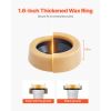 Toilet Wax Ring Kit, 1.6-Inch Extra Thick Wax Ring for Toilet Bowls with Rust-Resistant Brass Bolts, Caps and Washers