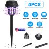 4 Pack Solar Powered Mosquito Zapper Outdoor Insect Killer Torch Waterproof Bug Zapper with UV Light White Light for Yard Garden Farm Patio