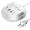 40W USB Fast Charger 4 Port -2PD Port 20W Fast Charging Station PD+QC3.0 Compatible With All Smartphones And Iphone/ipad/Samsung/; Android; Other USB
