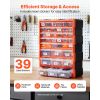 39-Drawer Storage Organizer, Plastic, Drawer Storage Cabinet for Garage Organization, Stackable Small Parts Organizer, Wall-Mounted Toolbox
