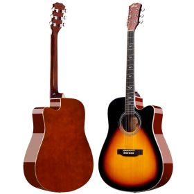 WINZZ Acoustic Cutaway Guitar Package for Beginners Students Kids;  41 Inches (Color: SUNBURST)